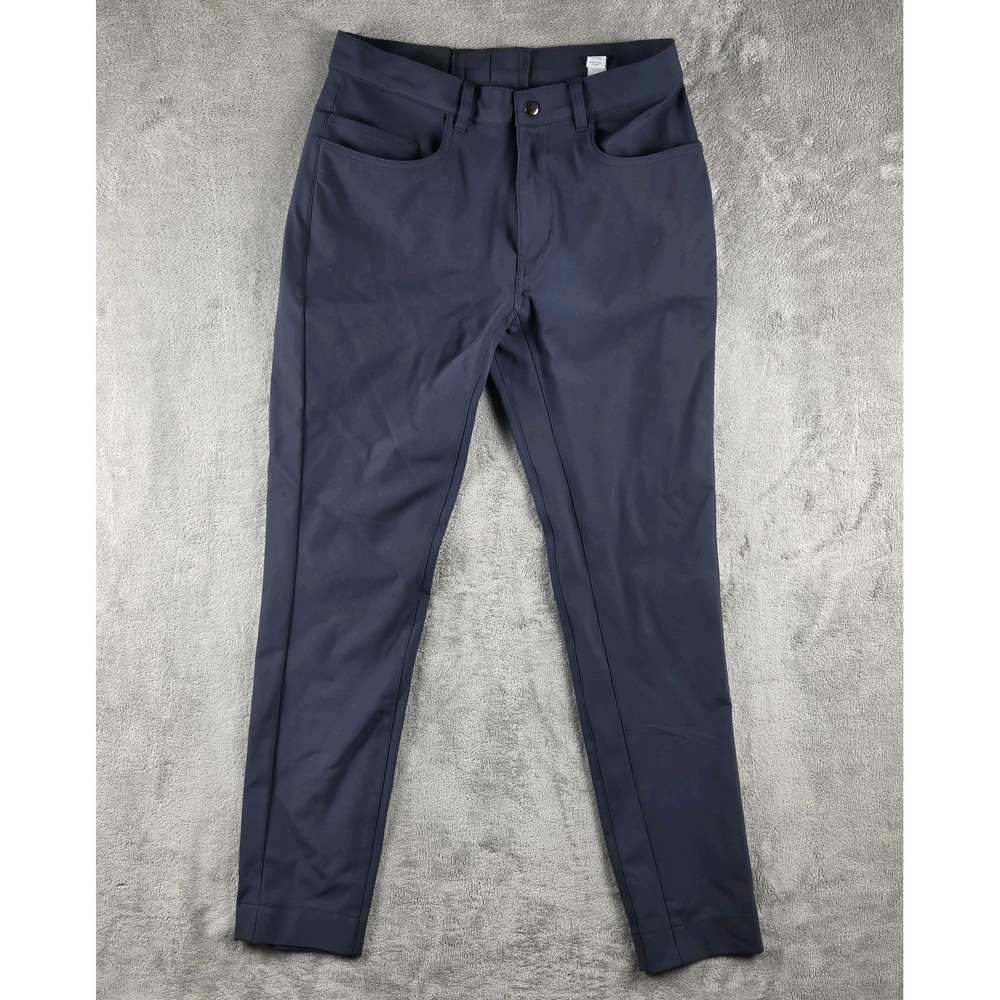 State & Liberty Athletic Fit Stretch Tech Chino Navy Blue Pants Mens 31x30
